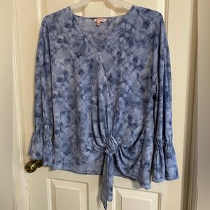 Juicy Couture Cloudy Blue Tye Dye Blouse